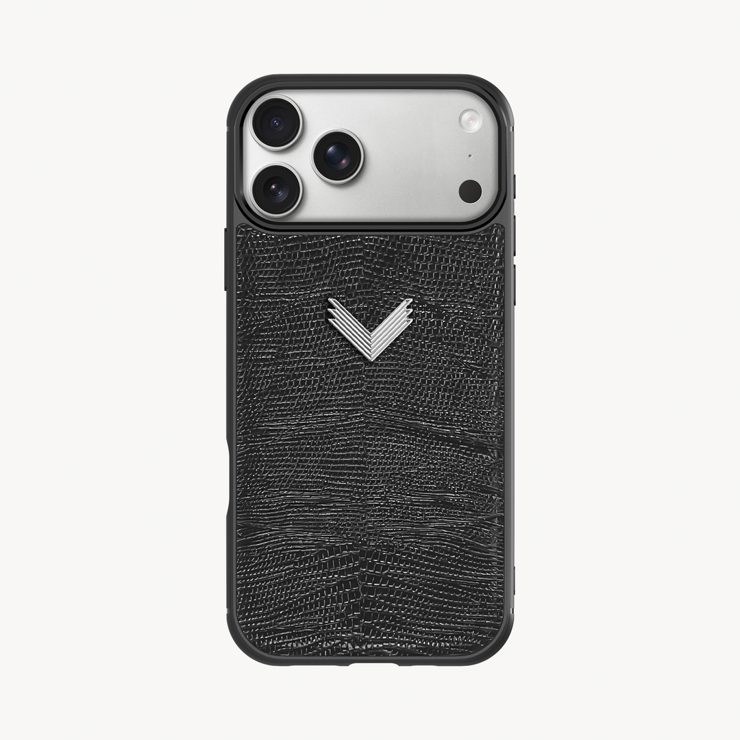 iPhone 17 Pro Max Phone Case, Calf Leather, Lizard Texture