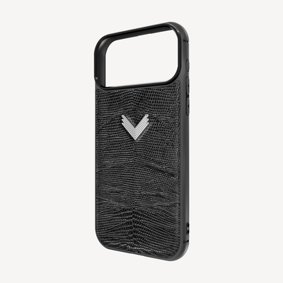 iPhone 17 Pro Phone Case, Calf Leather, Lizard Texture