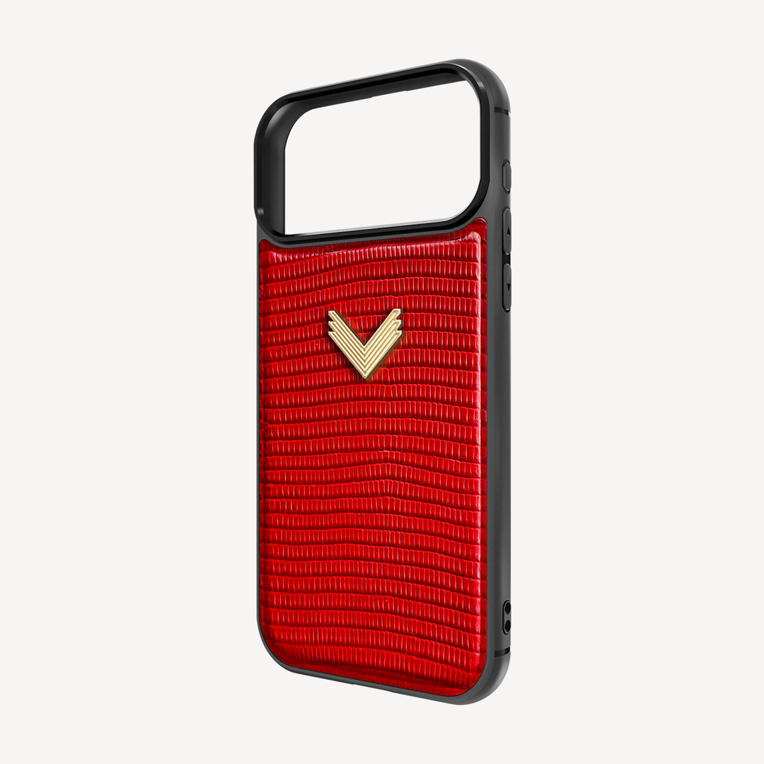 iPhone 18 Pro Max Phone Case, Calf Leather, Lizard Texture