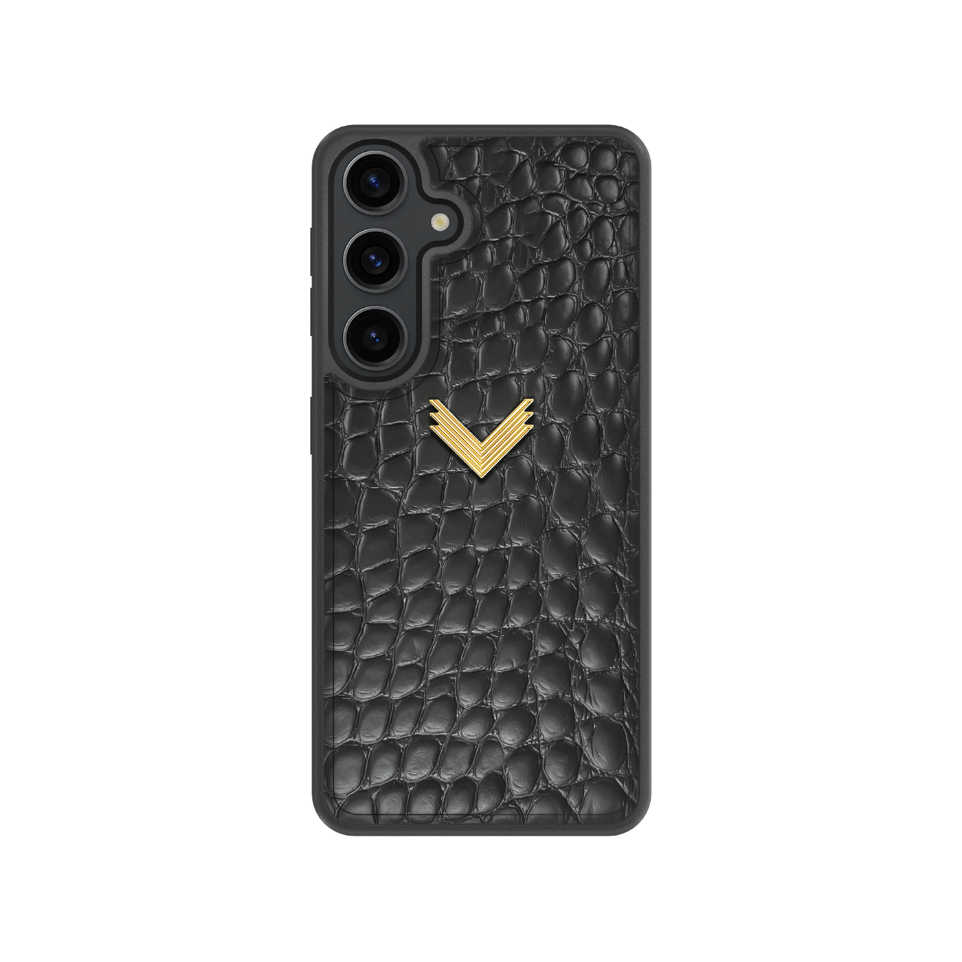 Samsung S25 Phone Case, Calf Leather, Crocodile Texture