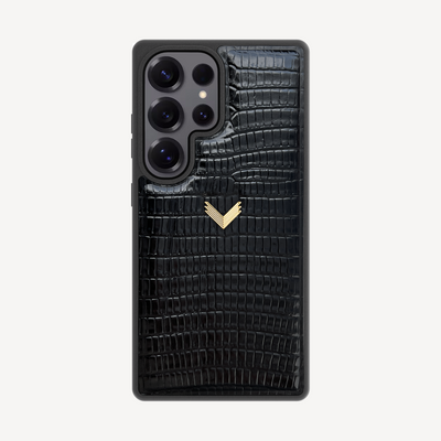 Samsung S25 Ultra Phone Case, Calf Leather, Lizard Texture