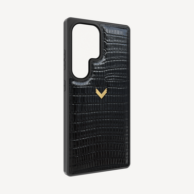 Samsung S25 Ultra Phone Case, Calf Leather, Lizard Texture