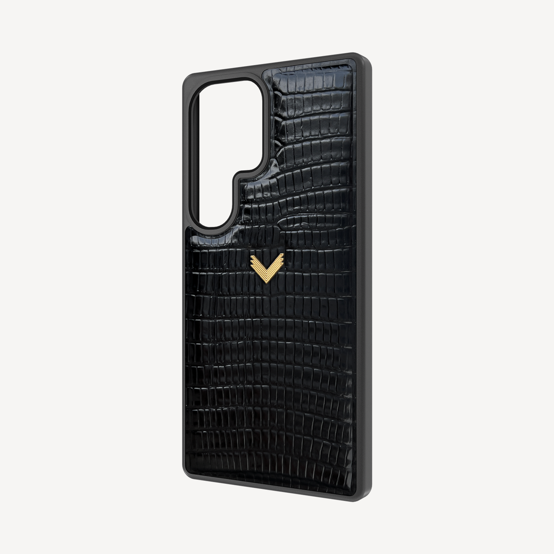 Samsung S25 Ultra Phone Case, Calf Leather, Lizard Texture