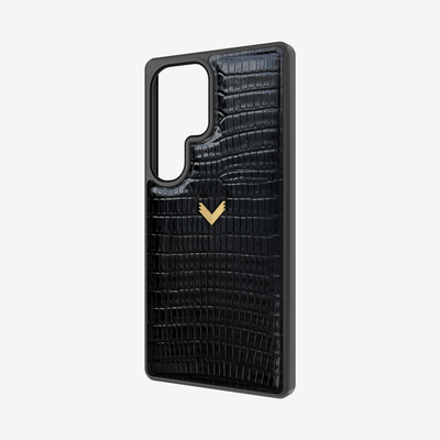 Samsung S25 Ultra Phone Case, Calf Leather, Lizard Texture