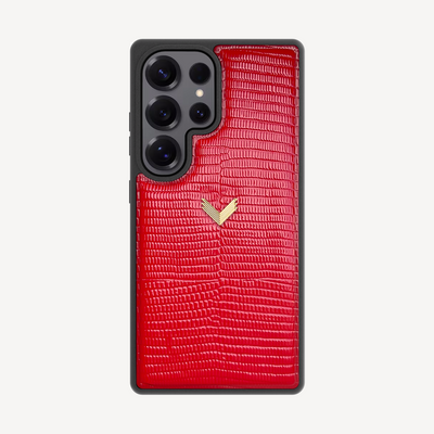 Samsung S25 Ultra Phone Case, Calf Leather, Lizard Texture