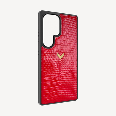 Samsung S25 Ultra Phone Case, Calf Leather, Lizard Texture