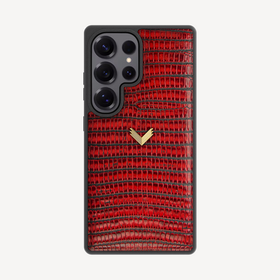 Samsung S25 Ultra Phone Case, Calf Leather, Lizard Texture
