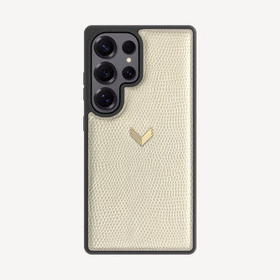 Samsung S26 Ultra Phone Case, Calf Leather, Lizard Texture