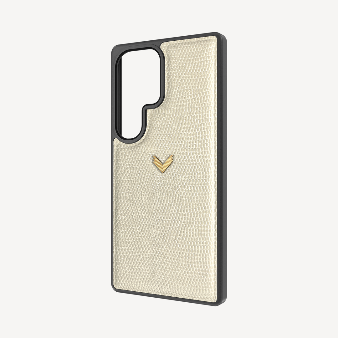 Samsung S26 Ultra Phone Case, Calf Leather, Lizard Texture