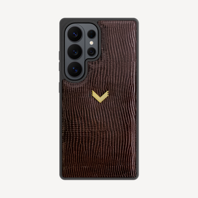 Samsung S26 Ultra Phone Case, Calf Leather, Lizard Texture