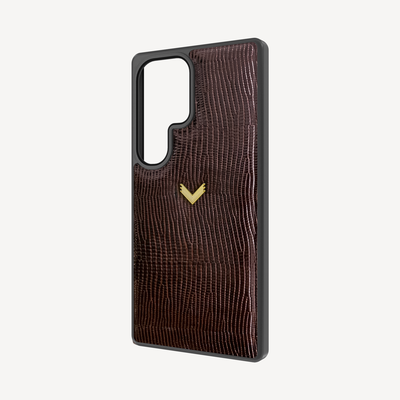 Samsung S26 Ultra Phone Case, Calf Leather, Lizard Texture