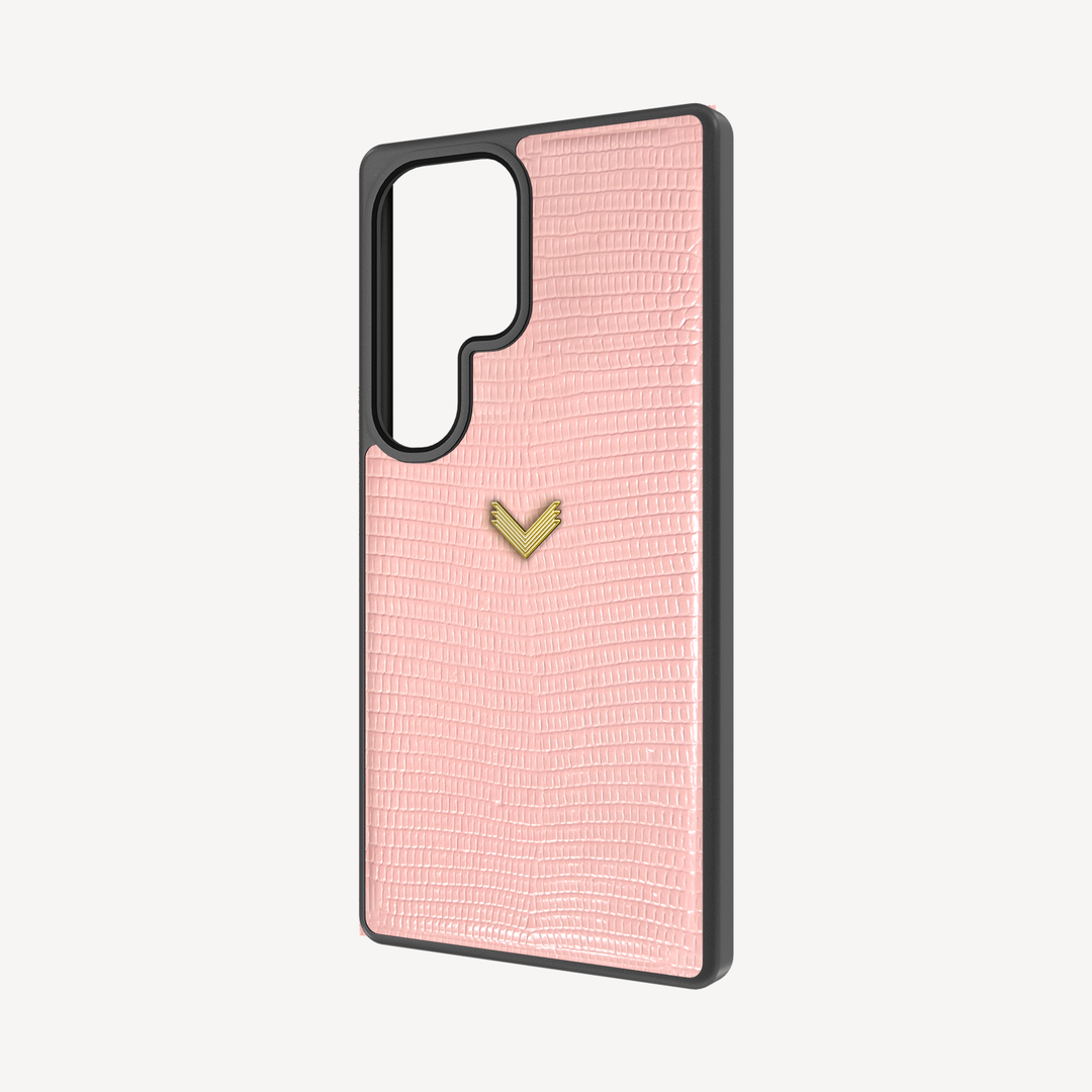 Samsung S26 Ultra Phone Case, Calf Leather, Lizard Texture