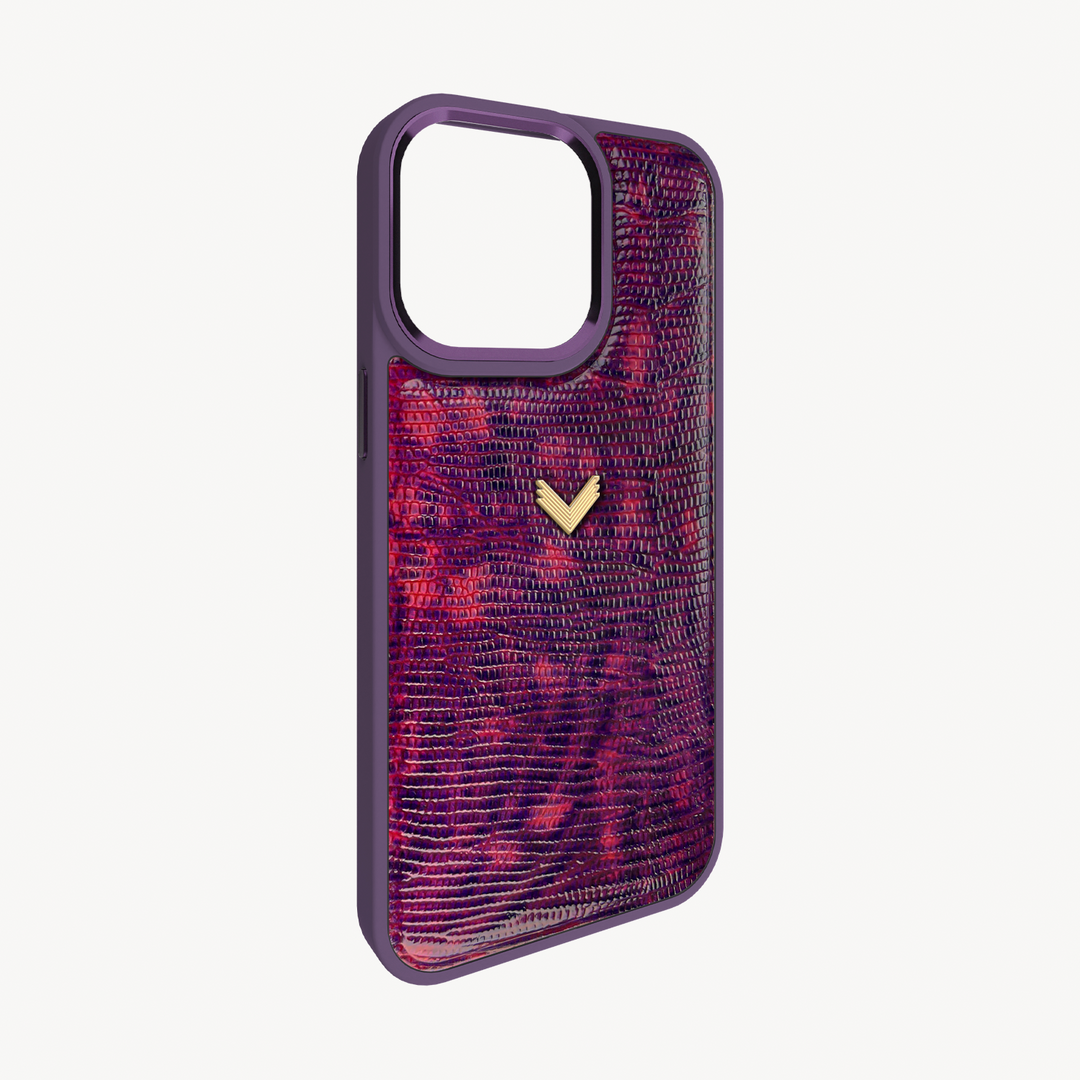 iPhone 14 Pro Max Case, Calf Leather, Lizard Texture