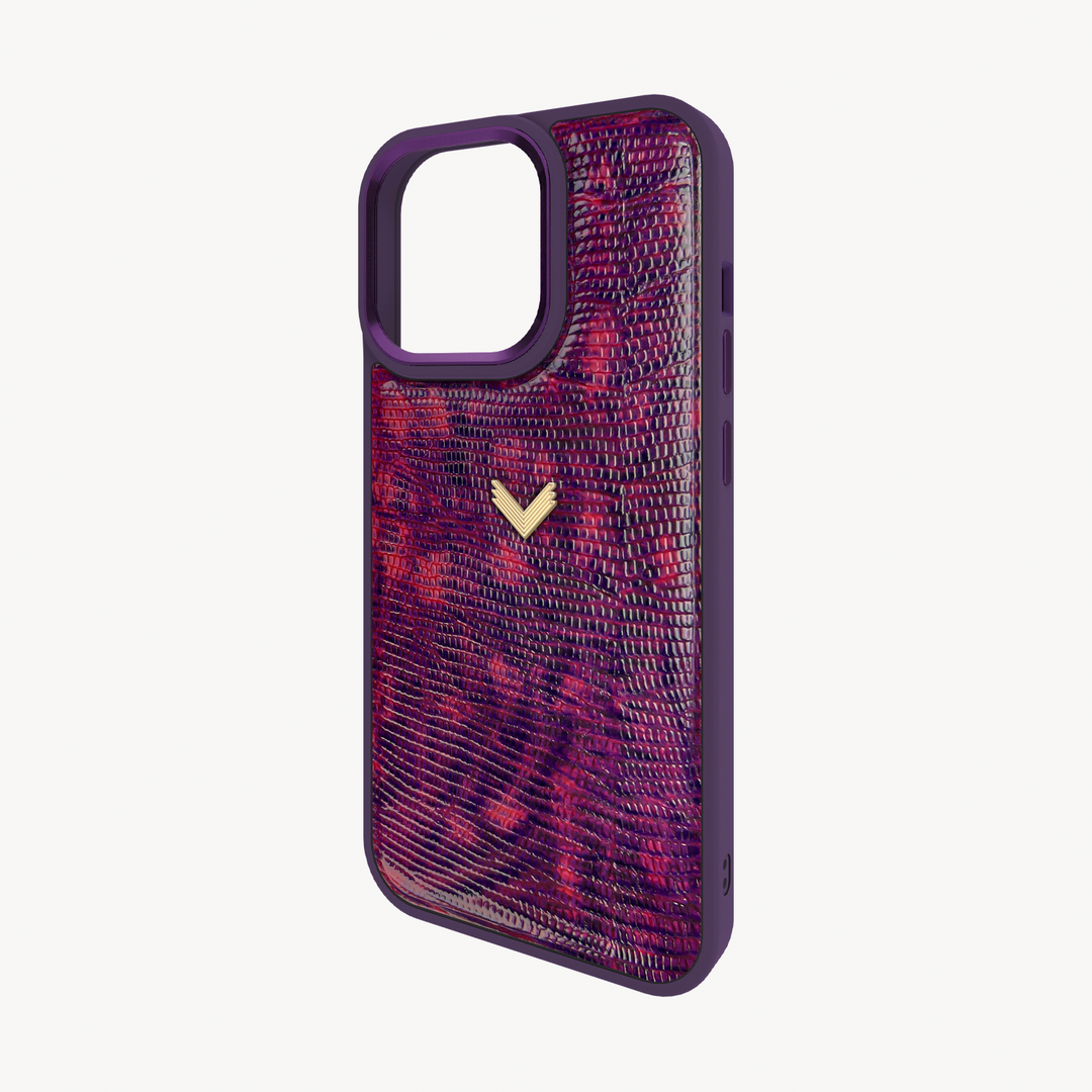 iPhone 14 Pro Max Case, Calf Leather, Lizard Texture