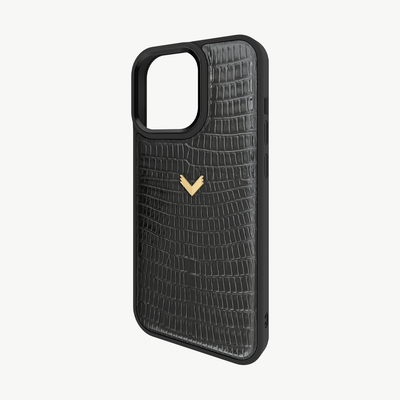 iPhone 14 Pro Max Case, Calf Leather, Lizard Texture