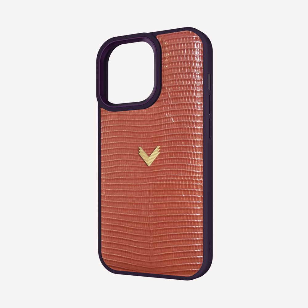 iPhone 14 Pro Max Case, Calf Leather, Lizard Texture