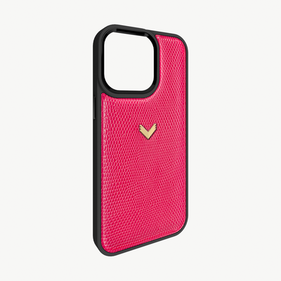 iPhone 15 Pro Phone Case, Calf Leather, Lizard Texture