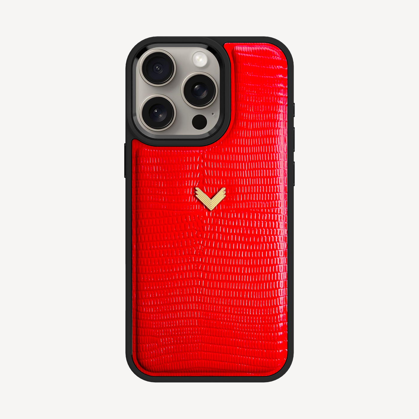 iPhone 15 Pro Max Case, Calf Leather, Lizard Texture