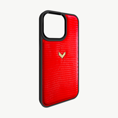 iPhone 15 Pro Max Case, Calf Leather, Lizard Texture