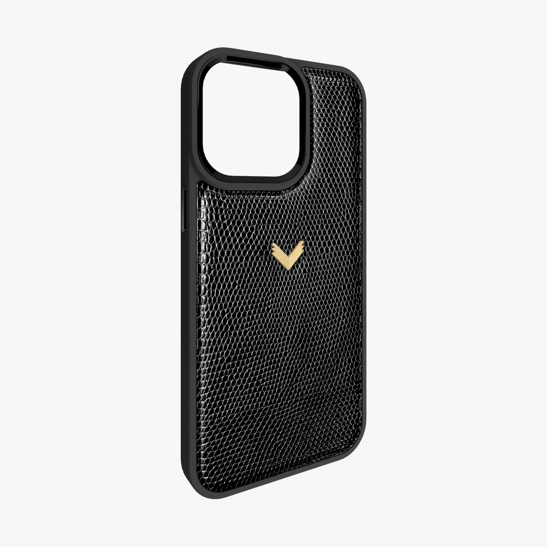 iPhone 15 Pro Max Case, Calf Leather, Lizard Texture