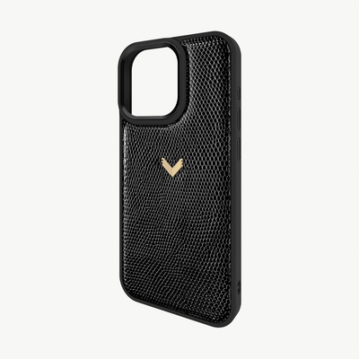 iPhone 15 Pro Phone Case, Calf Leather, Lizard Texture