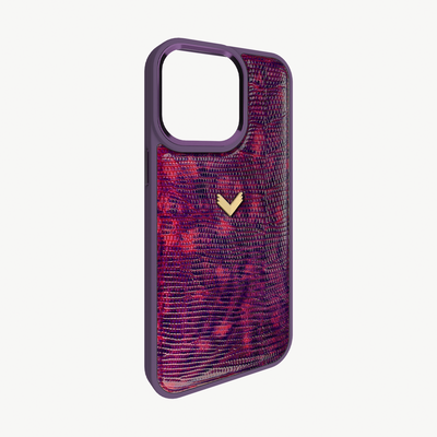 iPhone 15 Pro Max Case, Calf Leather, Lizard Texture