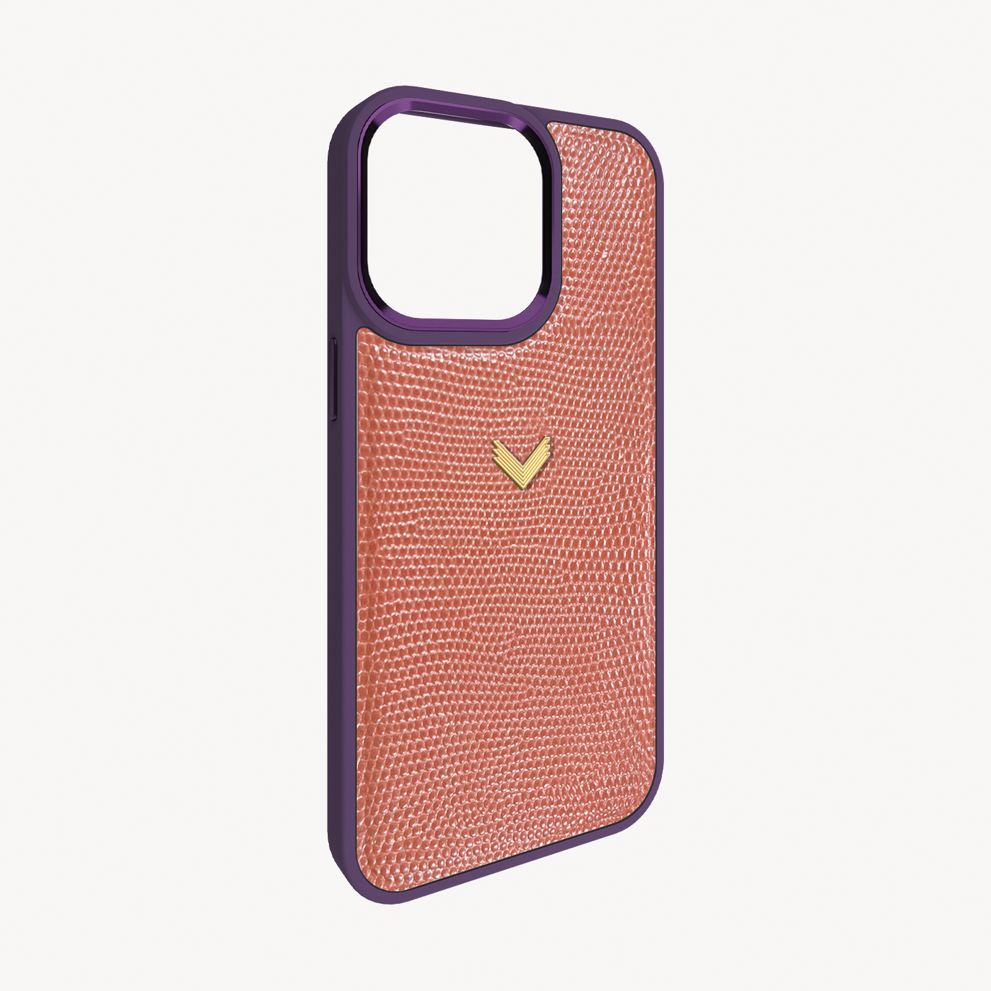 iPhone 15 Pro Phone Case, Calf Leather, Lizard Texture