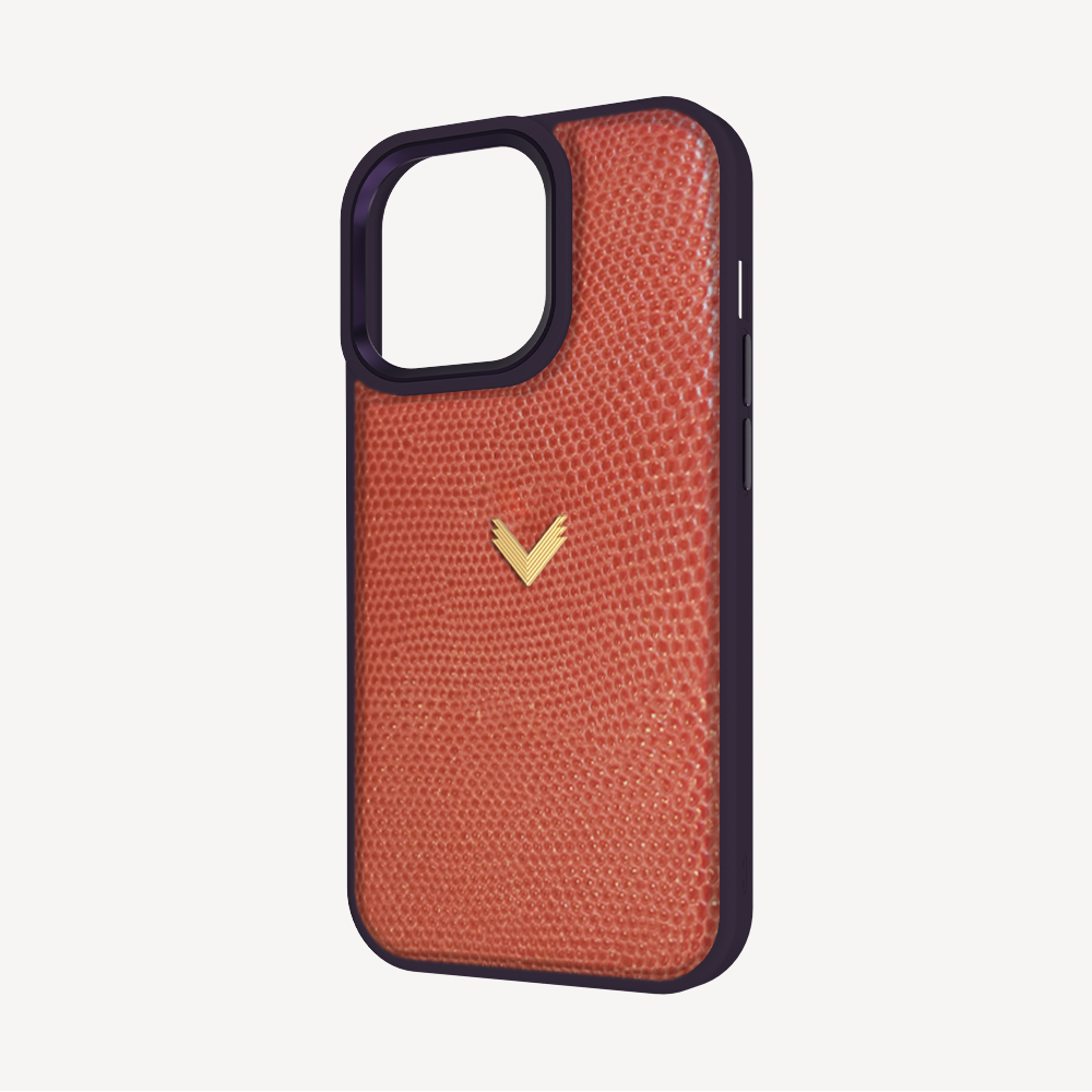 iPhone 15 Pro Max Case, Calf Leather, Lizard Texture