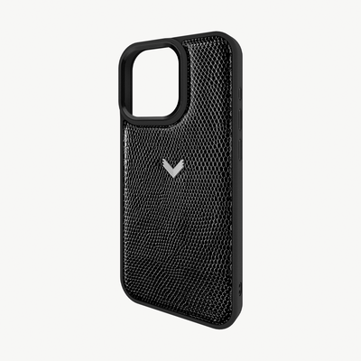 iPhone 15 Pro Phone Case, Calf Leather, Lizard Texture