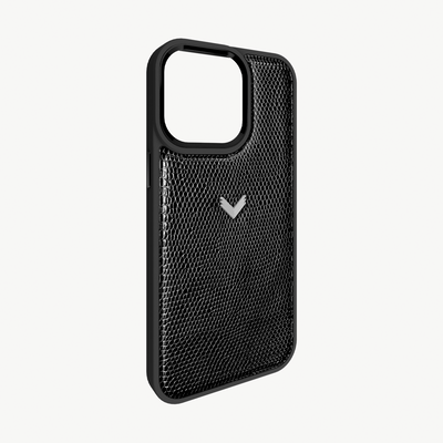 iPhone 15 Pro Phone Case, Calf Leather, Lizard Texture