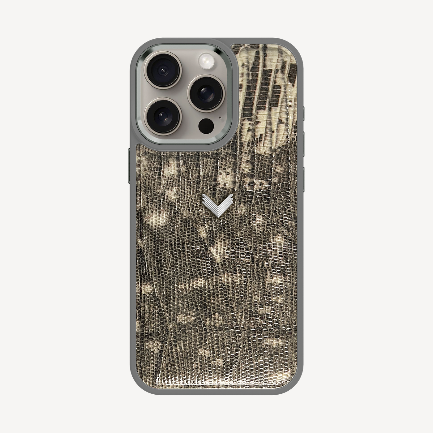 iPhone 15 Pro Max Case, Calf Leather, Lizard Texture