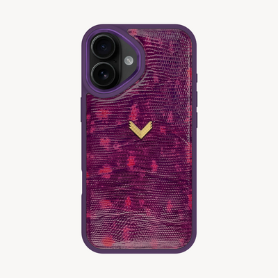 iPhone 16 Pro Max Case, Calf Leather, Lizard Texture