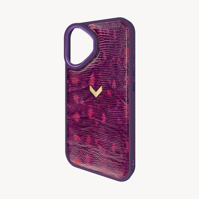 iPhone 16 Pro Phone Case, Calf Leather, Lizard Texture
