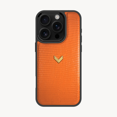 iPhone 16 Pro Phone Case, Calf Leather, Lizard Texture