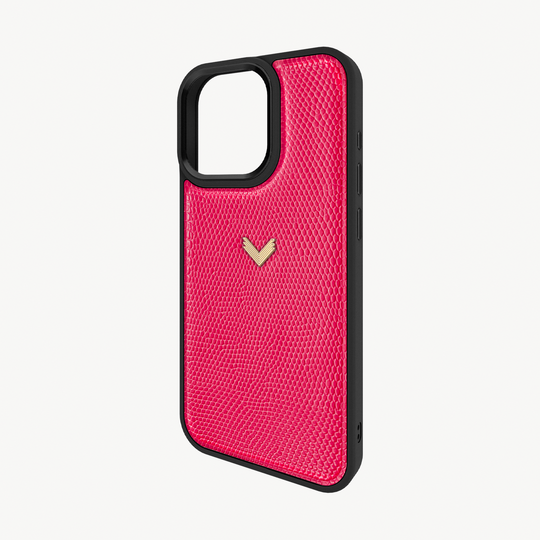 iPhone 16 Pro Phone Case, Calf Leather, Lizard Texture