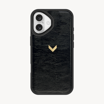 iPhone 16 Pro Phone Case, Calf Leather, Lizard Texture