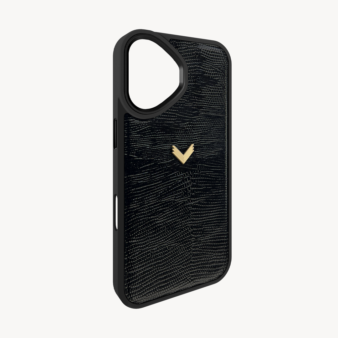 iPhone 16 Pro Phone Case, Calf Leather, Lizard Texture