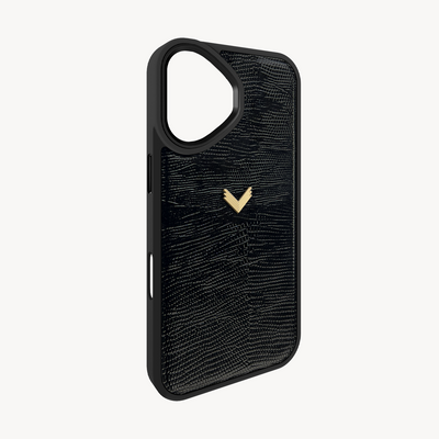 iPhone 16 Pro Phone Case, Calf Leather, Lizard Texture