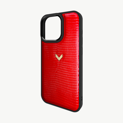 iPhone 16 Pro Phone Case, Calf Leather, Lizard Texture