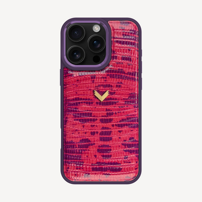 iPhone 16 Pro Max Case, Calf Leather, Lizard Texture