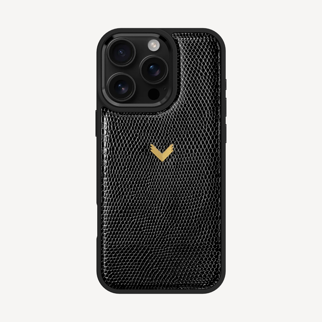 iPhone 16 Pro Phone Case, Calf Leather, Lizard Texture