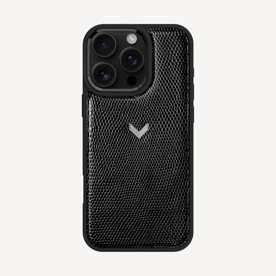 iPhone 16 Pro Phone Case, Calf Leather, Lizard Texture