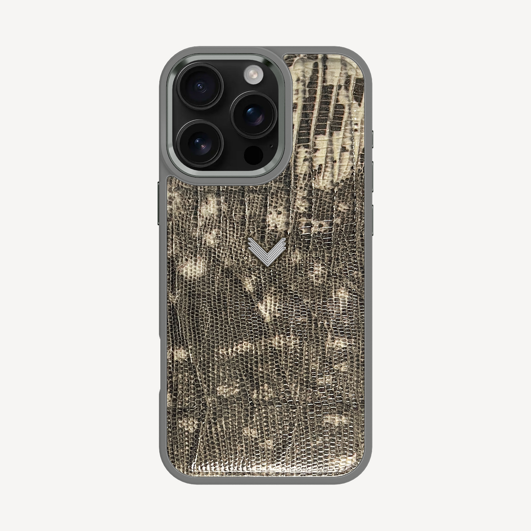 iPhone 16 Pro Max Case, Calf Leather, Lizard Texture