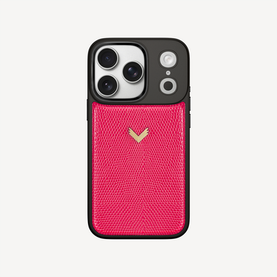 iPhone 17 Pro Phone Case, Calf Leather, Lizard Texture