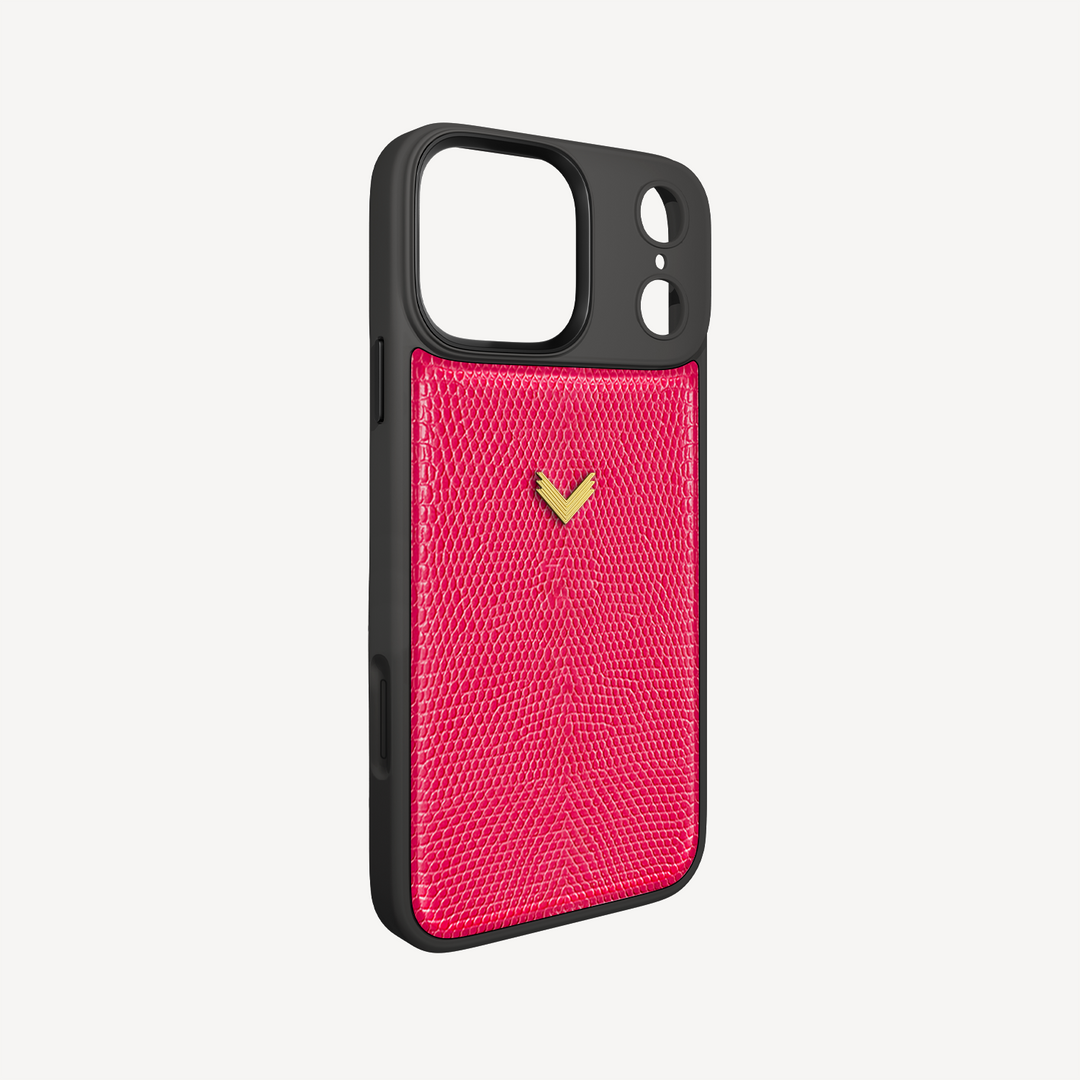 iPhone 17 Pro Phone Case, Calf Leather, Lizard Texture