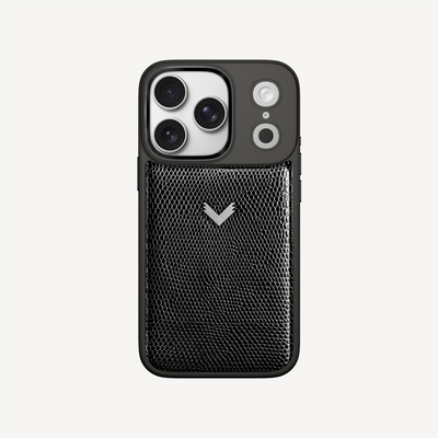 iPhone 17 Pro Phone Case, Calf Leather, Lizard Texture