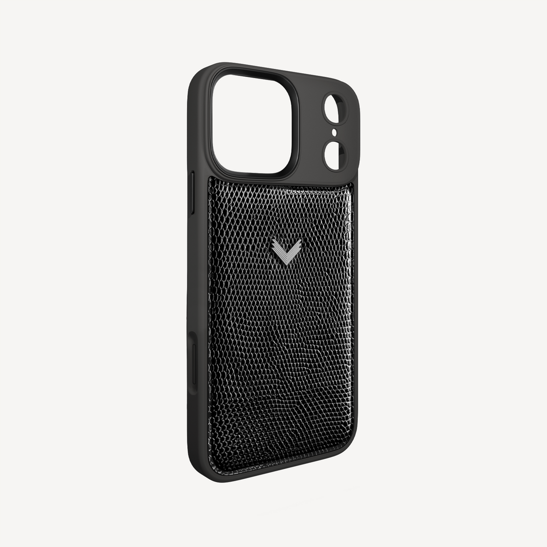 iPhone 17 Pro Phone Case, Calf Leather, Lizard Texture
