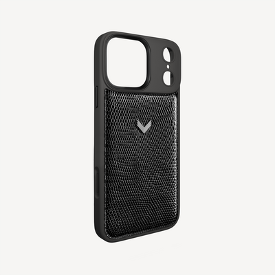 iPhone 17 Pro Phone Case, Calf Leather, Lizard Texture