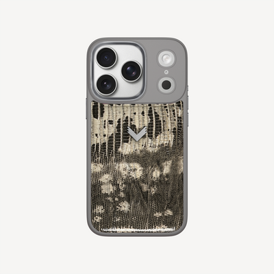 iPhone 17 Pro Phone Case, Calf Leather, Lizard Texture