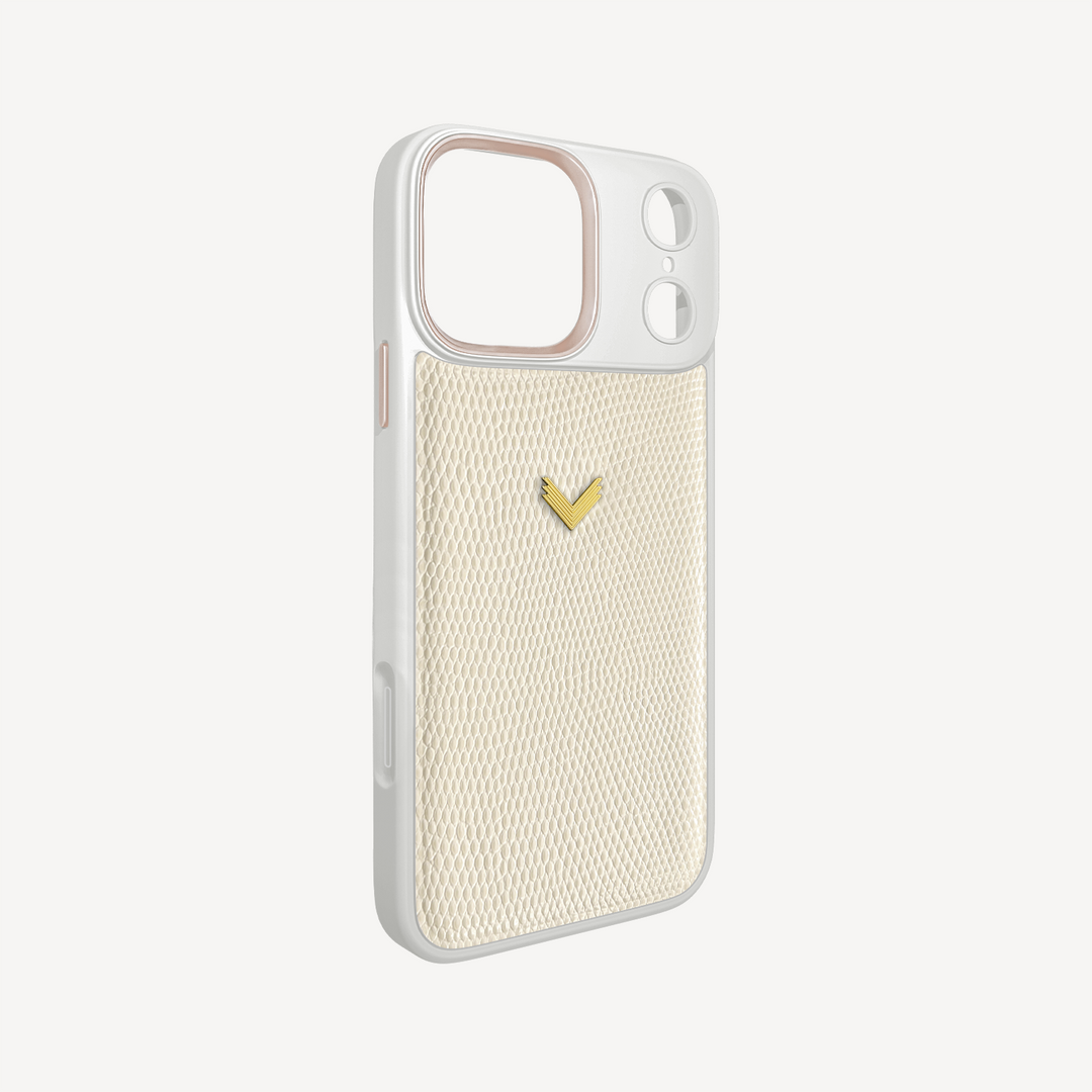 iPhone 18 Pro Phone Case, Calf Leather, Lizard Texture
